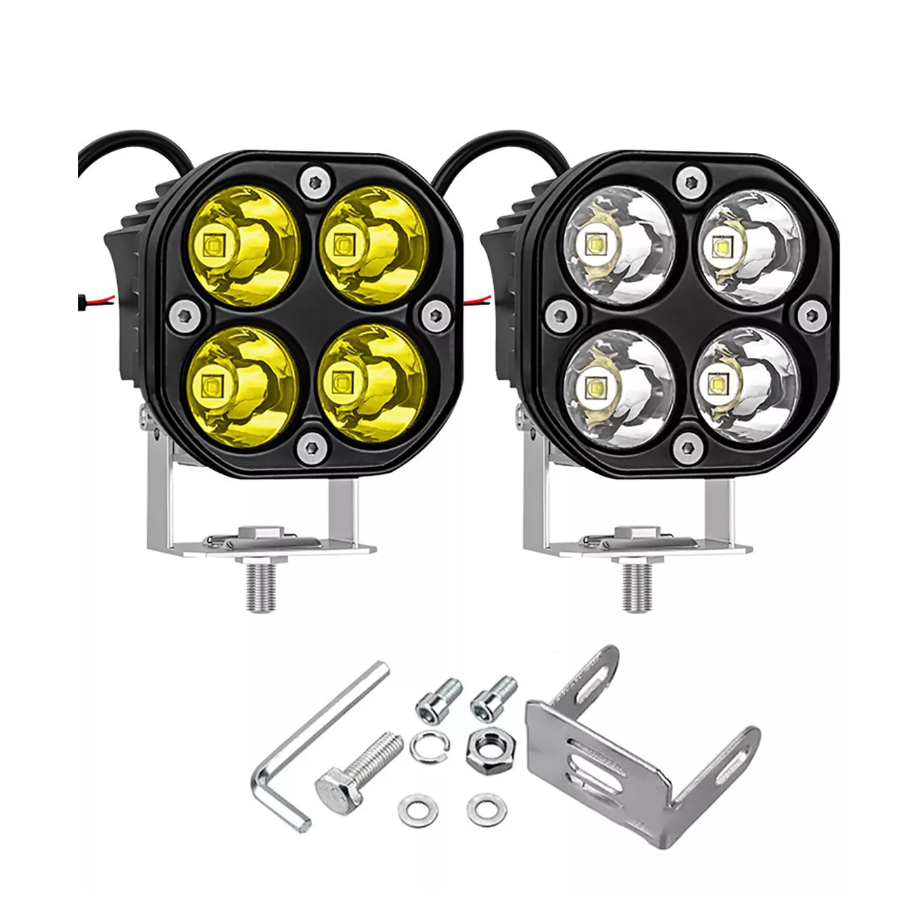 Foto 6 pulgar | Faro Auxiliar LED BELUG para Carro 40W color Amarillo 2 Piezas