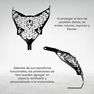 Foto 4 | Protector de Faro para Motocicleta Match NS200 Bajaj Negro