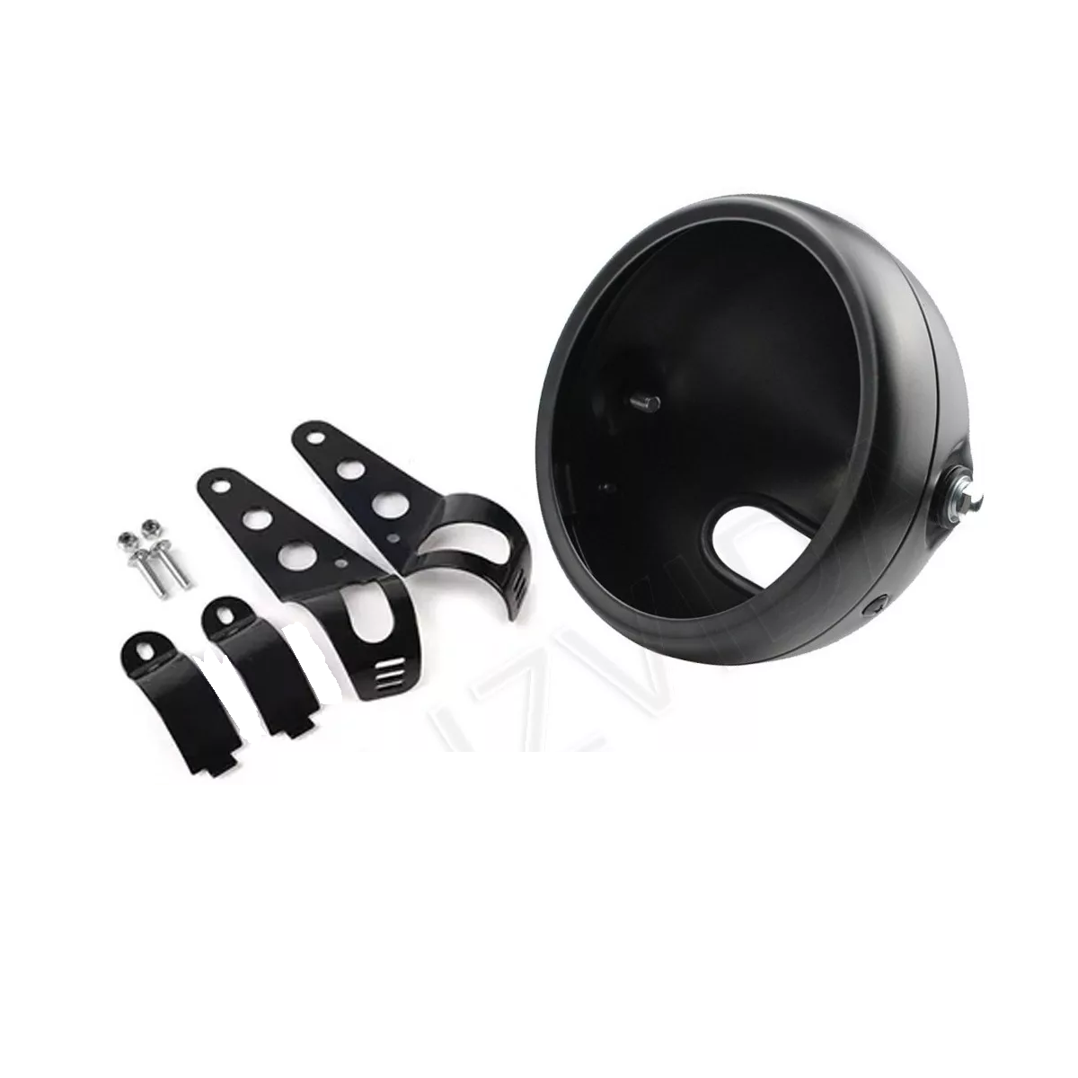 Carcasa Faro Delantero Moto 5.75 " Soportes Bases Eo Safe Imports Esi-8267 color Negro