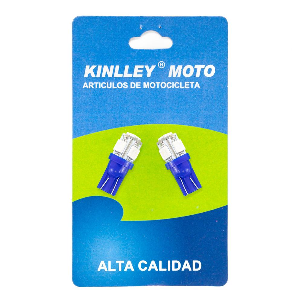 Foto 2 pulgar | Foco De Pellizco Led Para Motocicleta Kinlley T10 Color Azul