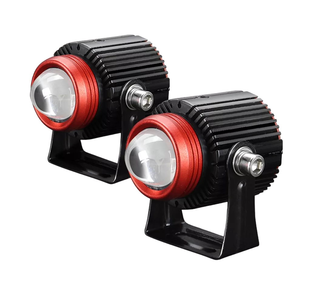 Foto 2 pulgar | Par de Faros de 120 W Auxiliares Alta Baja Auto Moto Doble color Negro Línea Rojo