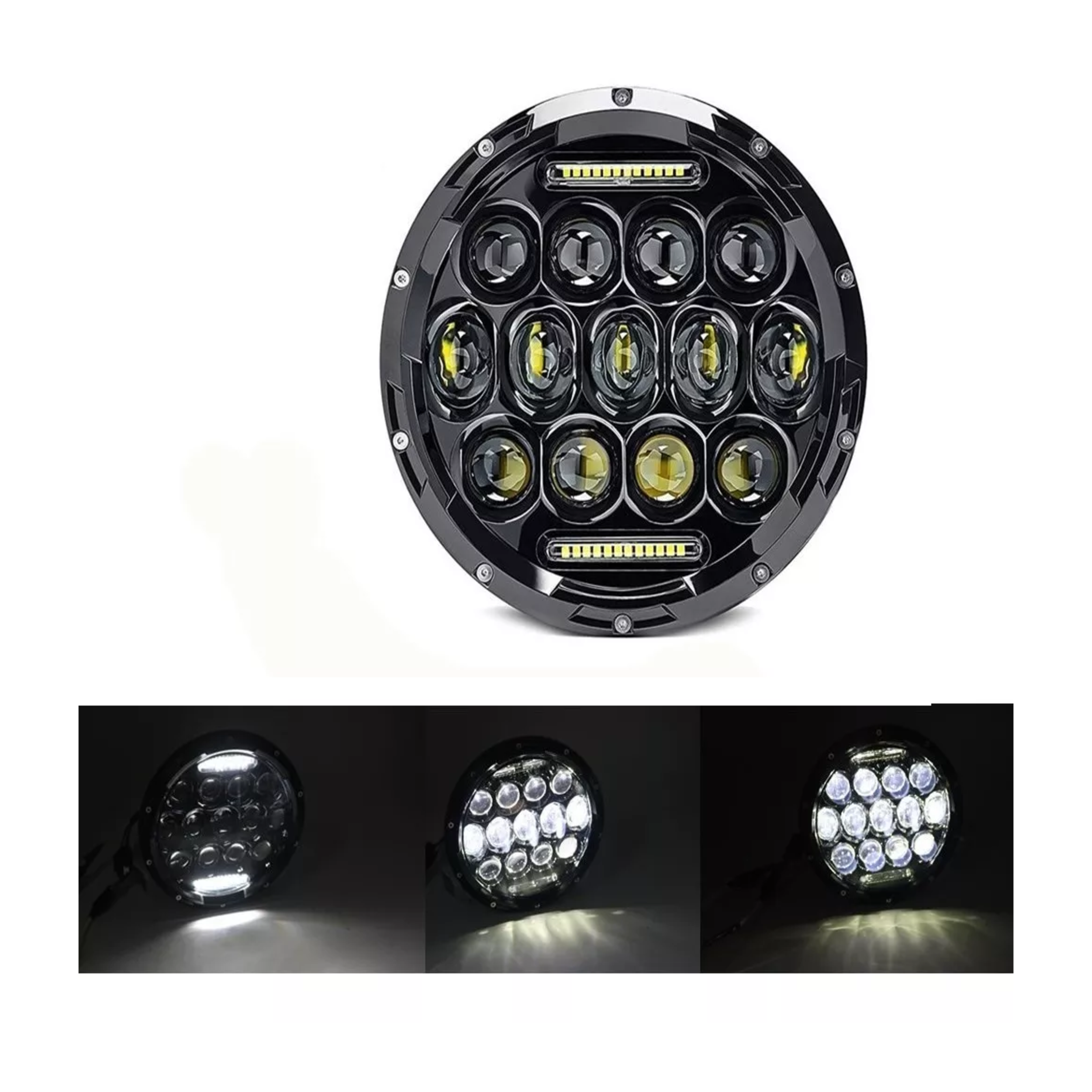 Foto 4 pulgar | Protector de Faro Delantero Led para Motocicleta Belug Negro