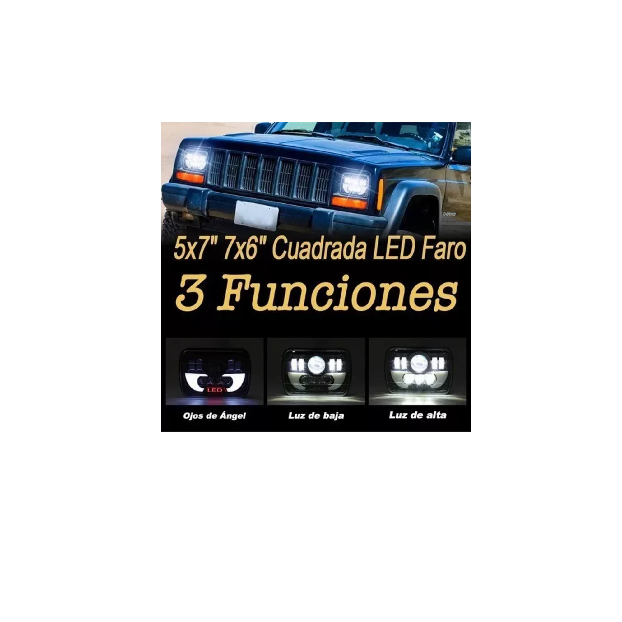 Foto 3 pulgar | Faros Led De Luz Alta - Baja para Camioneta Jeep