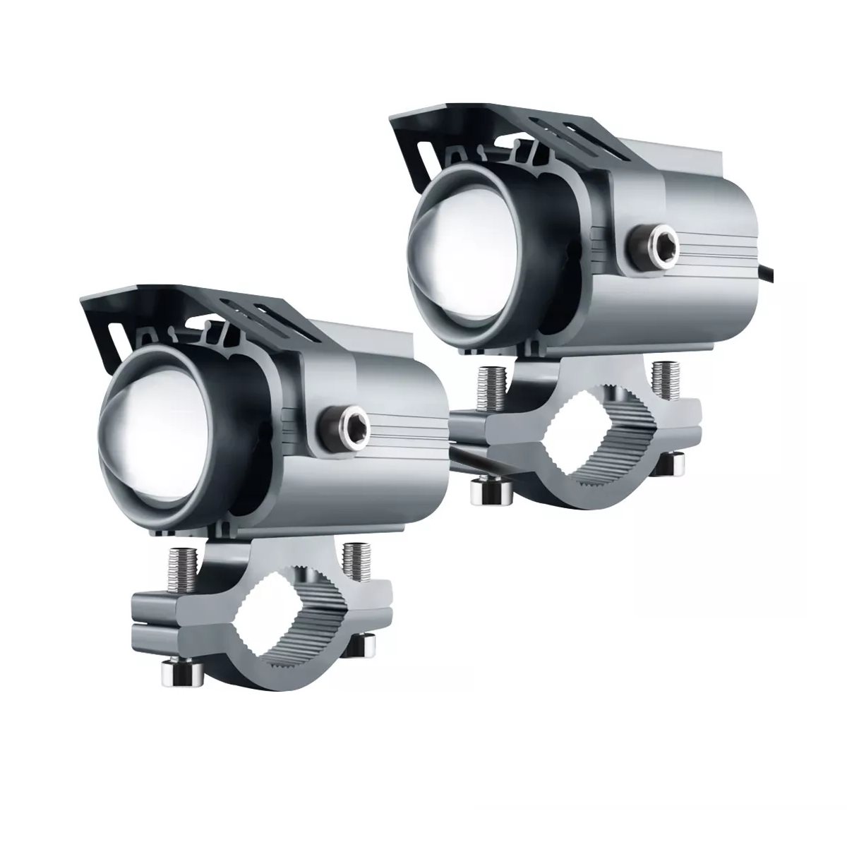 Par Faros De Lupa Led Auxiliar Luz Doble color Auto Moto Eo Safe Imports  Esi-10213 Gris