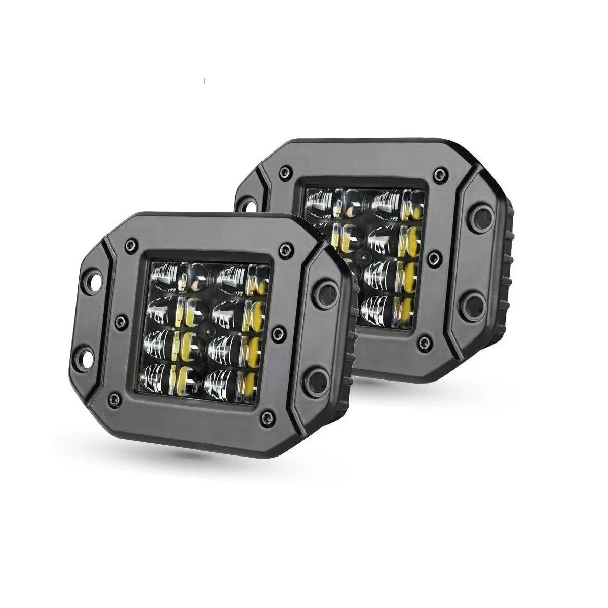 Faros Auxiliares Led Cuadrados Empotrado  Eo Safe Imports 1 Par $1,129