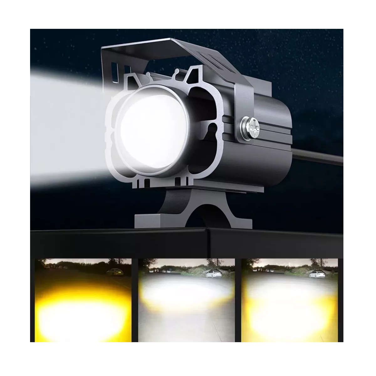 Foto 3 | Faros Lupa Doble Exploradoras para Auto Moto 60 w Eo Safe Imports 1 Par