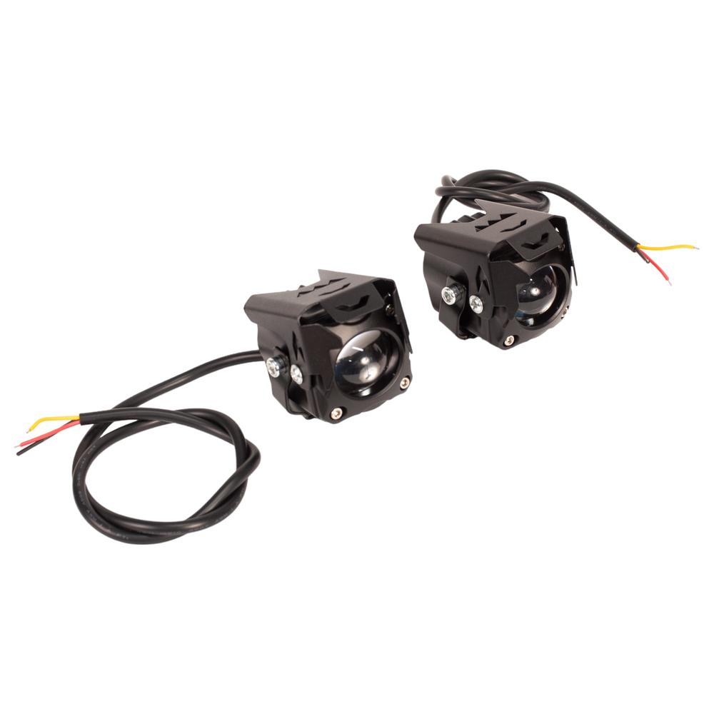 Faros Auxiliares para Motocicleta con Lupa 15w Luz Blanca y Amarilla Kinlley