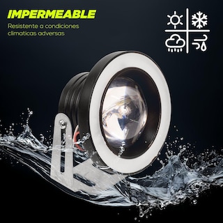 Foto 5 | Faros Auxiliares Para Motocicleta Ojo De Angel Con Base Luz Blanca Azul Kinlley