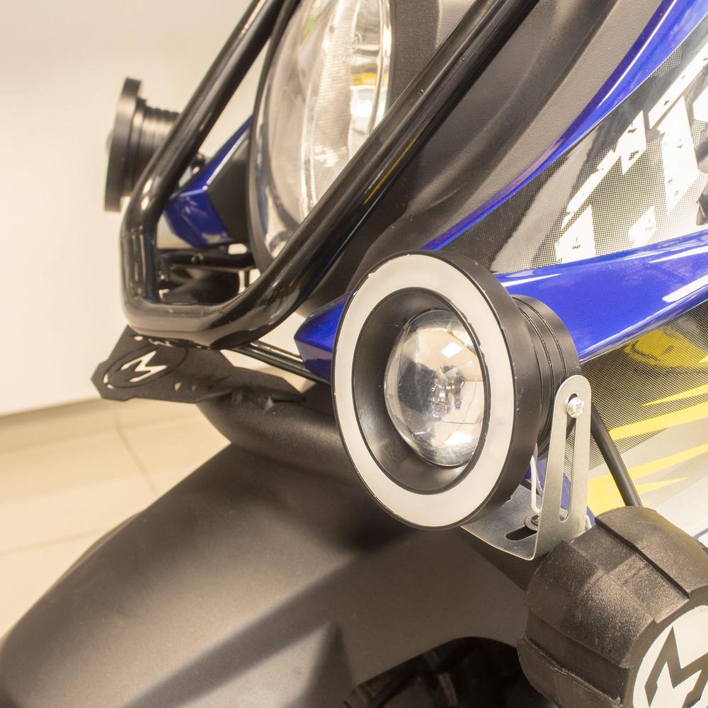 Foto 7 | Faros Auxiliares Para Motocicleta Ojo De Angel Con Base Luz Blanca Azul Kinlley