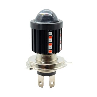 Foto 1 | Foco Led H4 Para Moto Rasen Con Lupa Luz Blanca Y Amarilla Led Laterales Rojo Y Azul 37 Leds 12-85 V