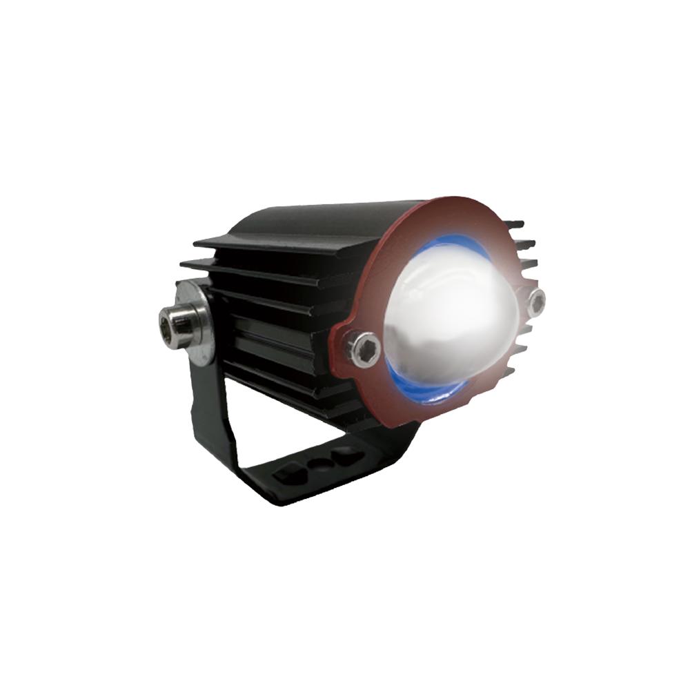 Faro Led Para Moto Rasen Ojo Afilado Con Luz Amarillo-blanco 1 Led 360° 10w