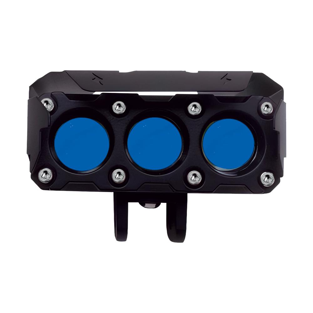 Foto 2 pulgar | Faro Led Para Moto Rasen Rectangular 3 Ojos De Diablo 2900lm 3 Led Con Lupa 12-30v 45w