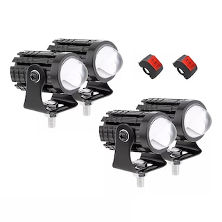 Foto 1 | 2 Par Faros Luces Led Para Motos Auto Doble Color Auxiliares Eo Safe Imports Esi-17029 Negro