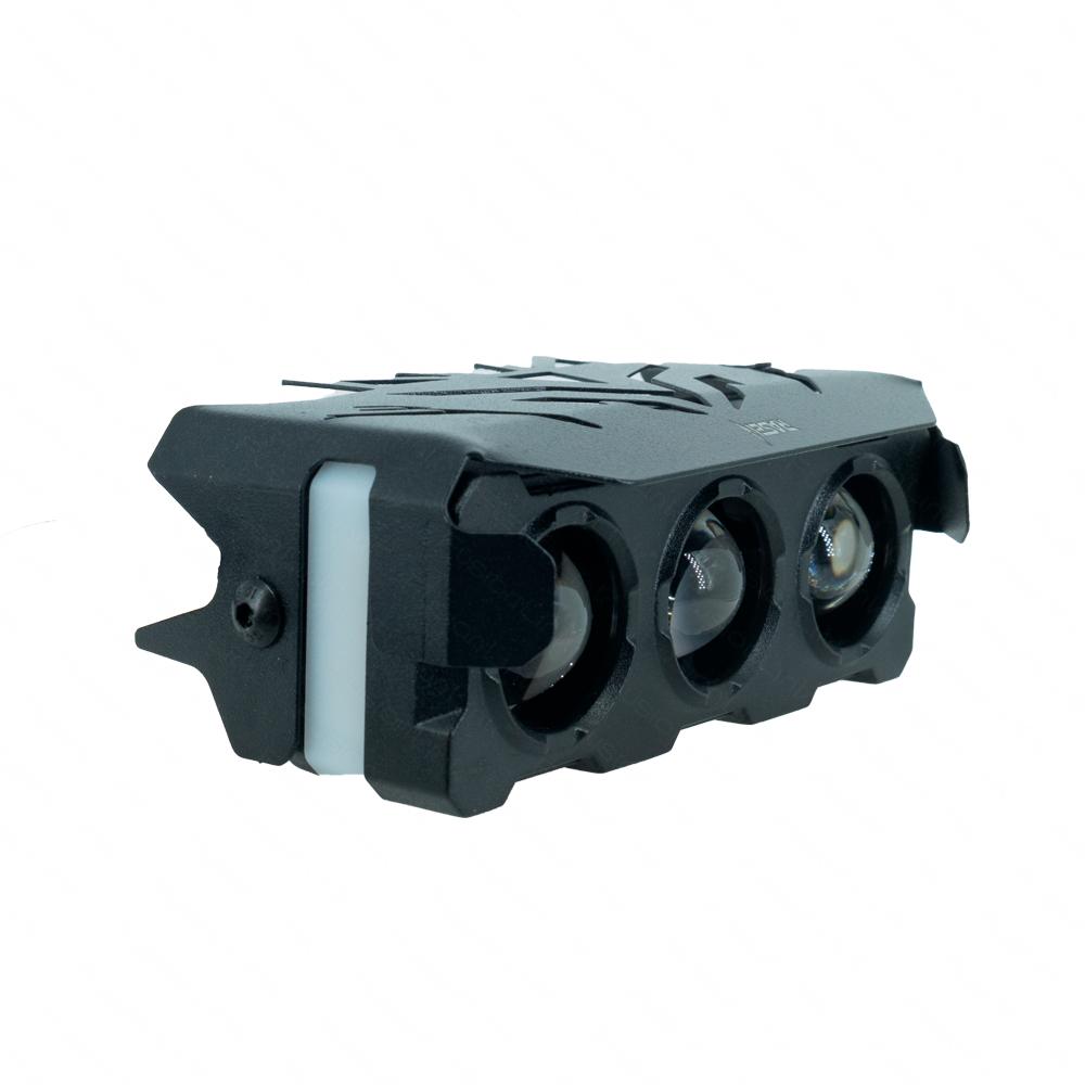 Foto 6 | Faro Led Rectangular Para Moto Rasen 3 Lupas Luz Amarilla-blanca