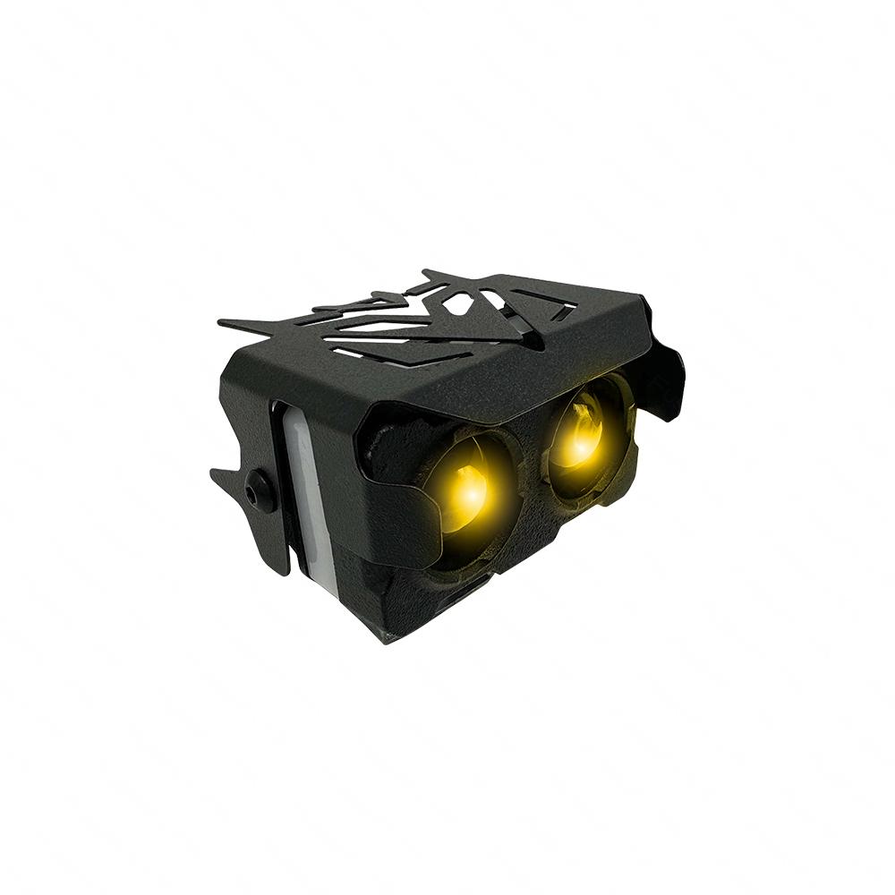 Foto 4 pulgar | Faro Led Rectangular Para Moto Rasen 2 Lupas Luz Amarilla-blanca