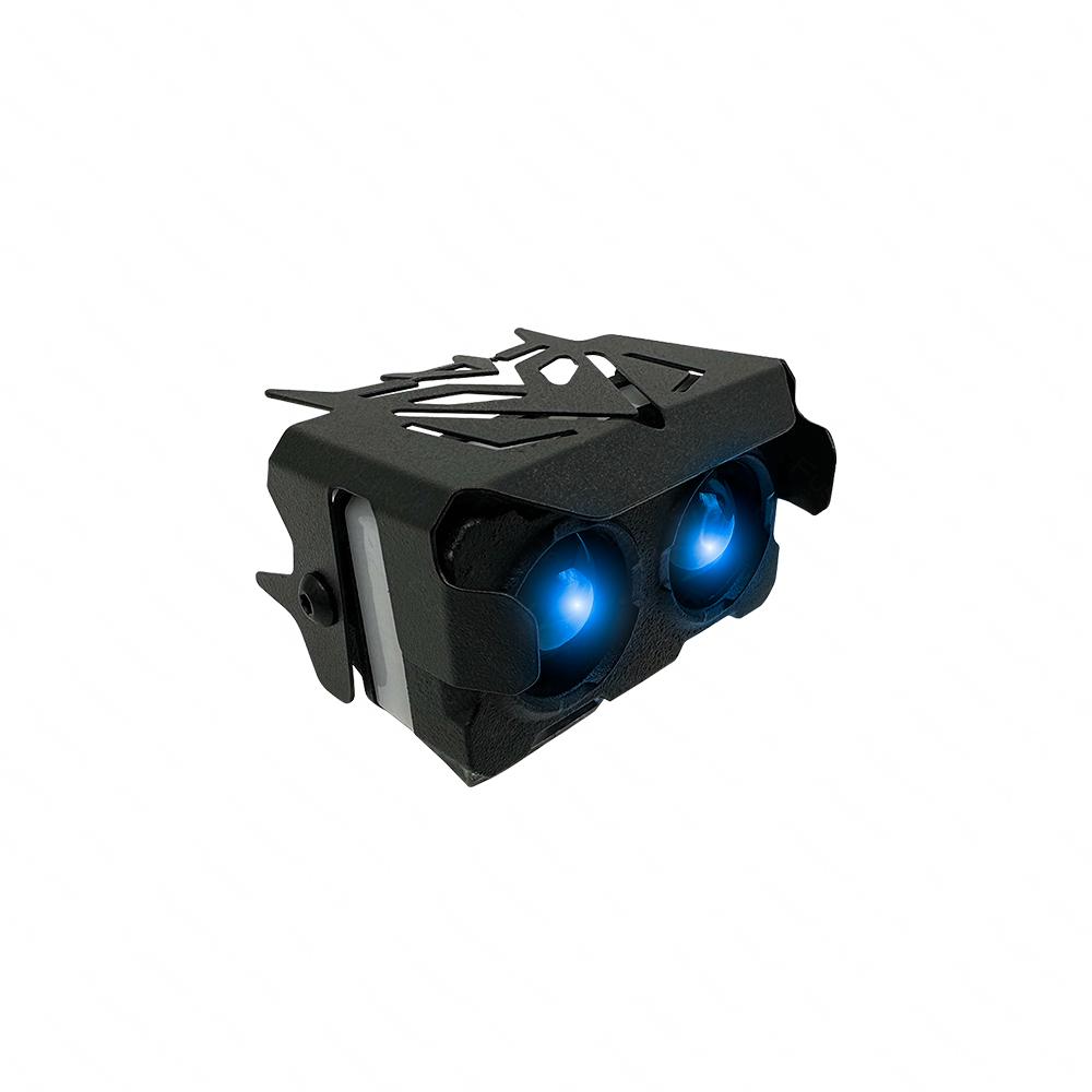Foto 5 pulgar | Faro Led Rectangular Para Moto Rasen 2 Lupas Luz Amarilla-blanca