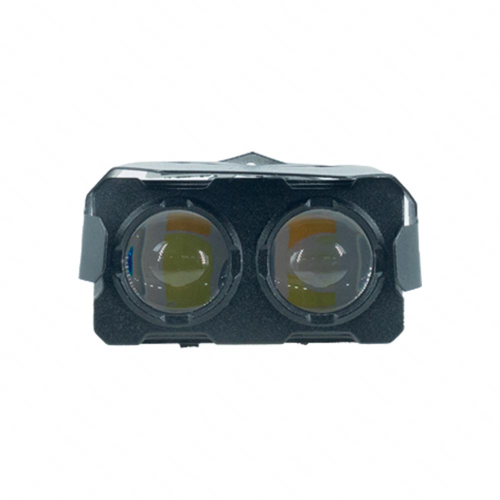 Foto 6 pulgar | Faro Led Rectangular Para Moto Rasen 2 Lupas Luz Amarilla-blanca
