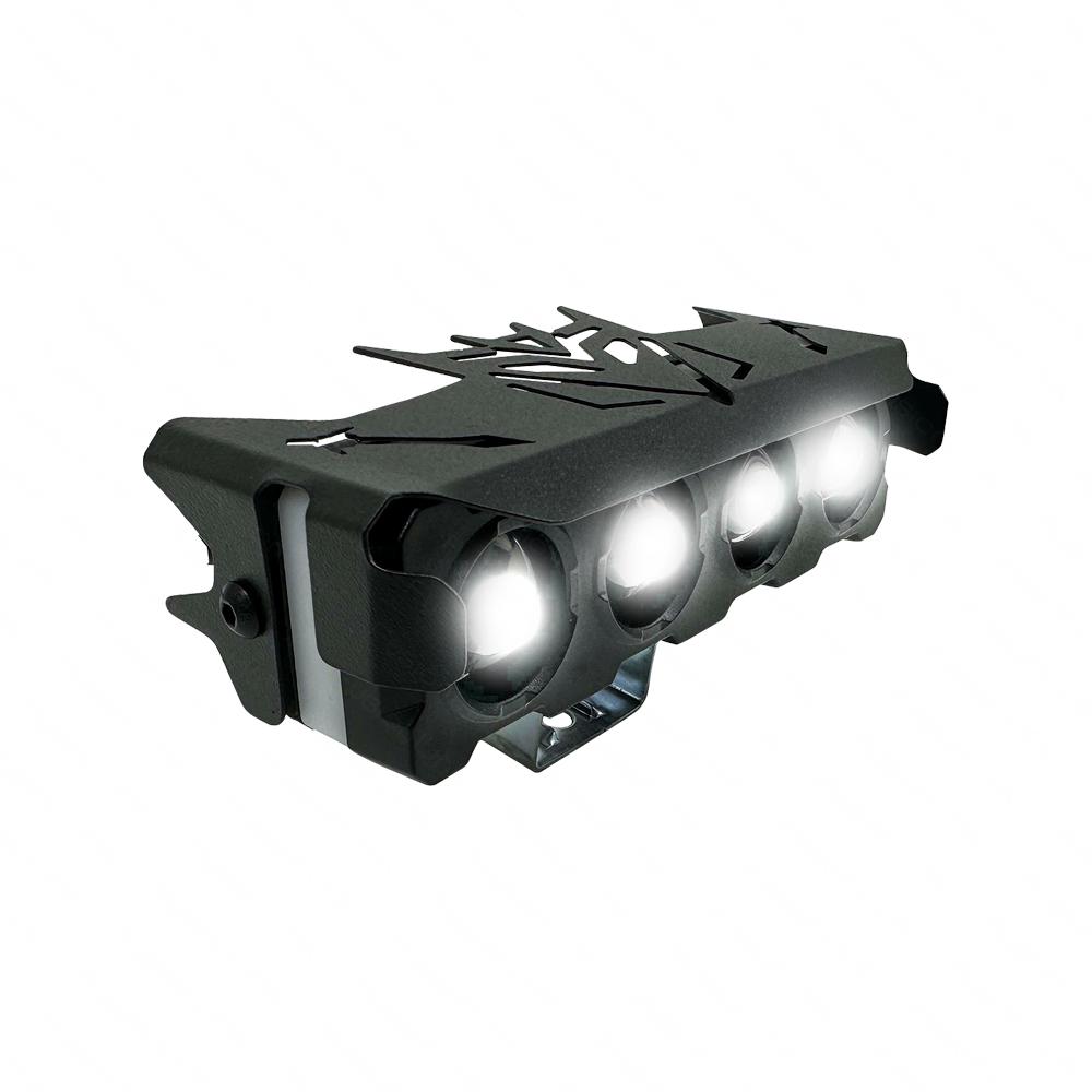 Foto 3 pulgar | Faro Led Para Moto Rasen, 4 Lupas, Luz Amarilla-blanca Y Halo