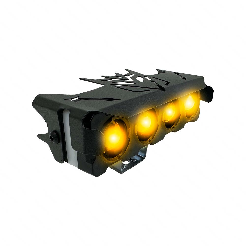 Foto 4 pulgar | Faro Led Para Moto Rasen, 4 Lupas, Luz Amarilla-blanca Y Halo