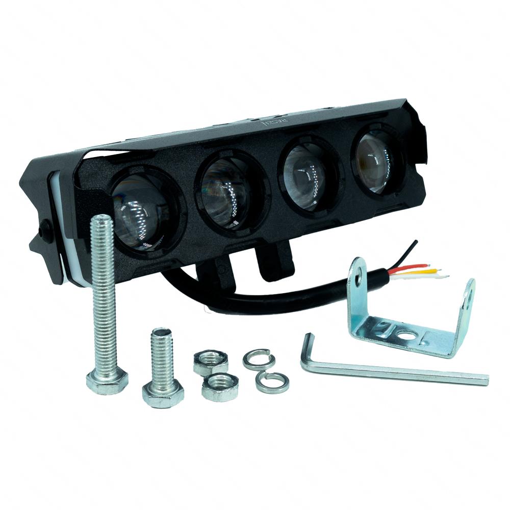 Foto 1 | Faro Led Para Moto Rasen, 4 Lupas, Luz Amarilla-blanca Y Halo