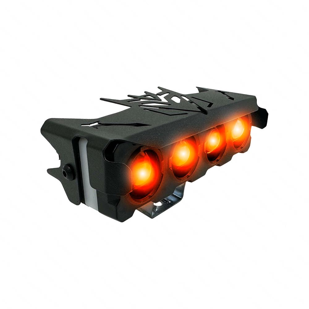 Foto 5 pulgar | Faro Led Para Moto Rasen, 4 Lupas, Luz Amarilla-blanca Y Halo