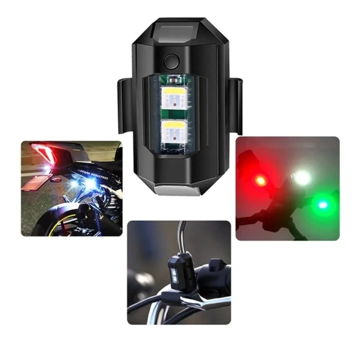 Foto 3 pulgar | Faro Led Trasero Estrobo Malubero, Funciones Fija Moto Bici Auto USB