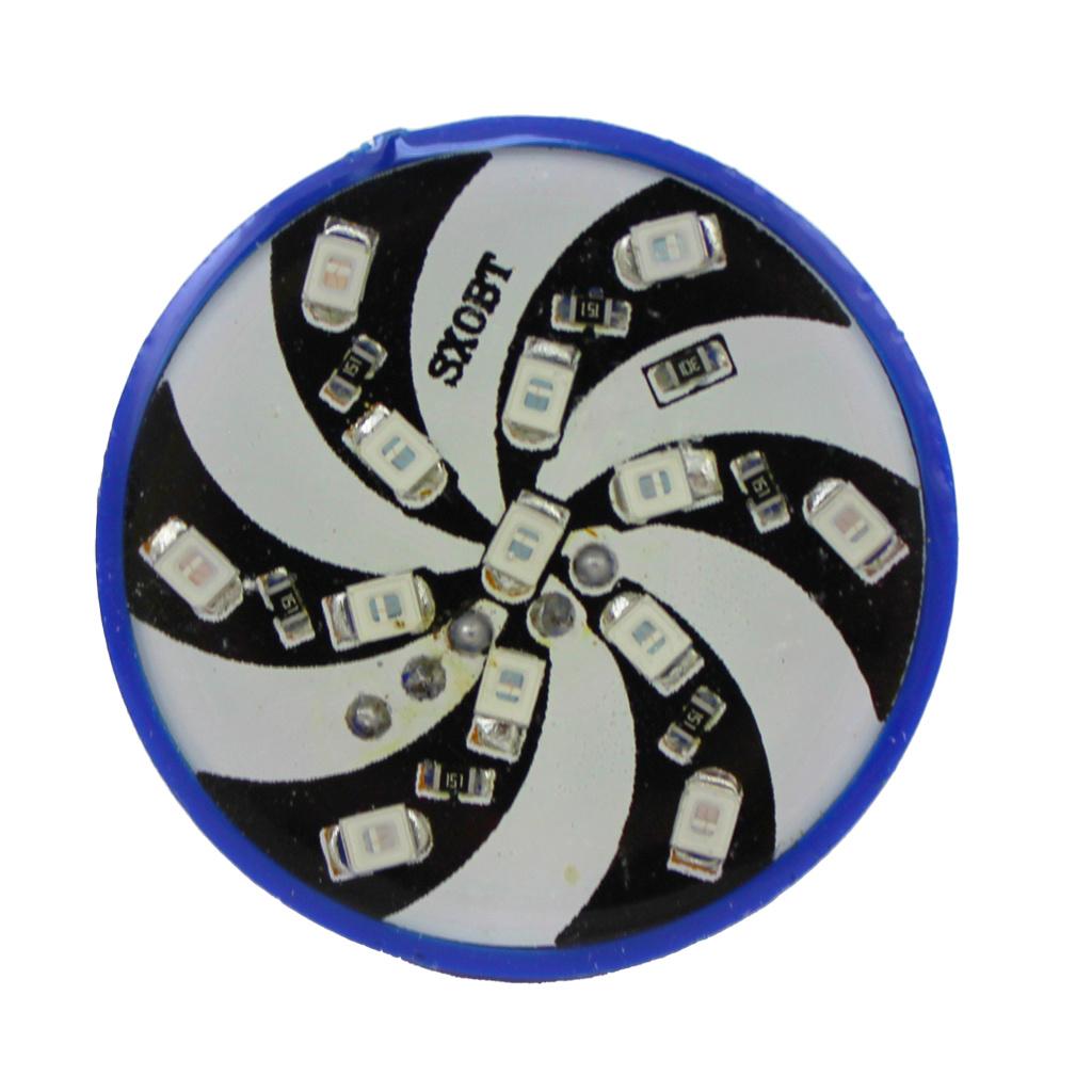 Foco Calavera Led Rotativo 12v Luz Azul Marca Roda Para Moto