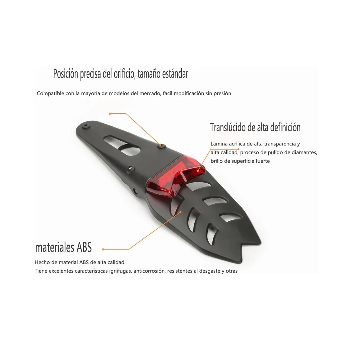 Foto 4 pulgar | Luz Trasera Guardabarros Eo Safe Imports ESI-2710 color Negro para Moto