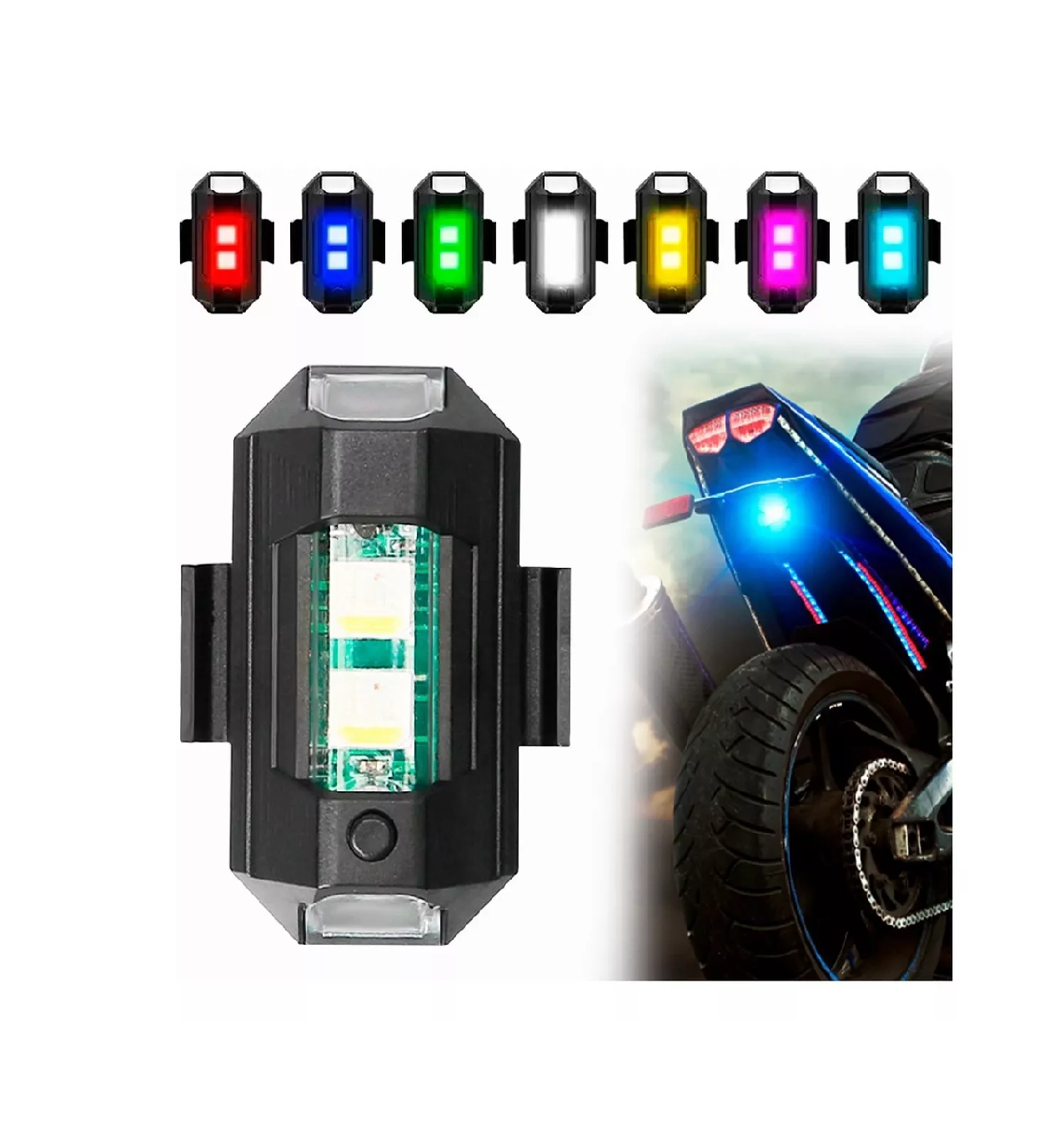 Foto 3 pulgar | Estrobo Luces Led Recargable Auto Moto Bici Drones