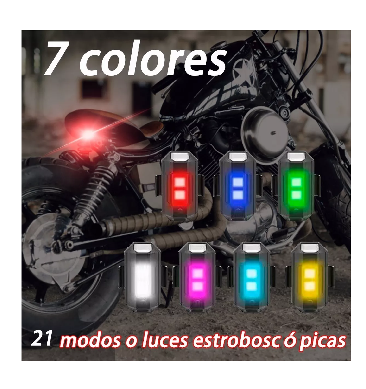 Foto 5 pulgar | Estrobo Luces Led Recargable Auto Moto Bici Drones