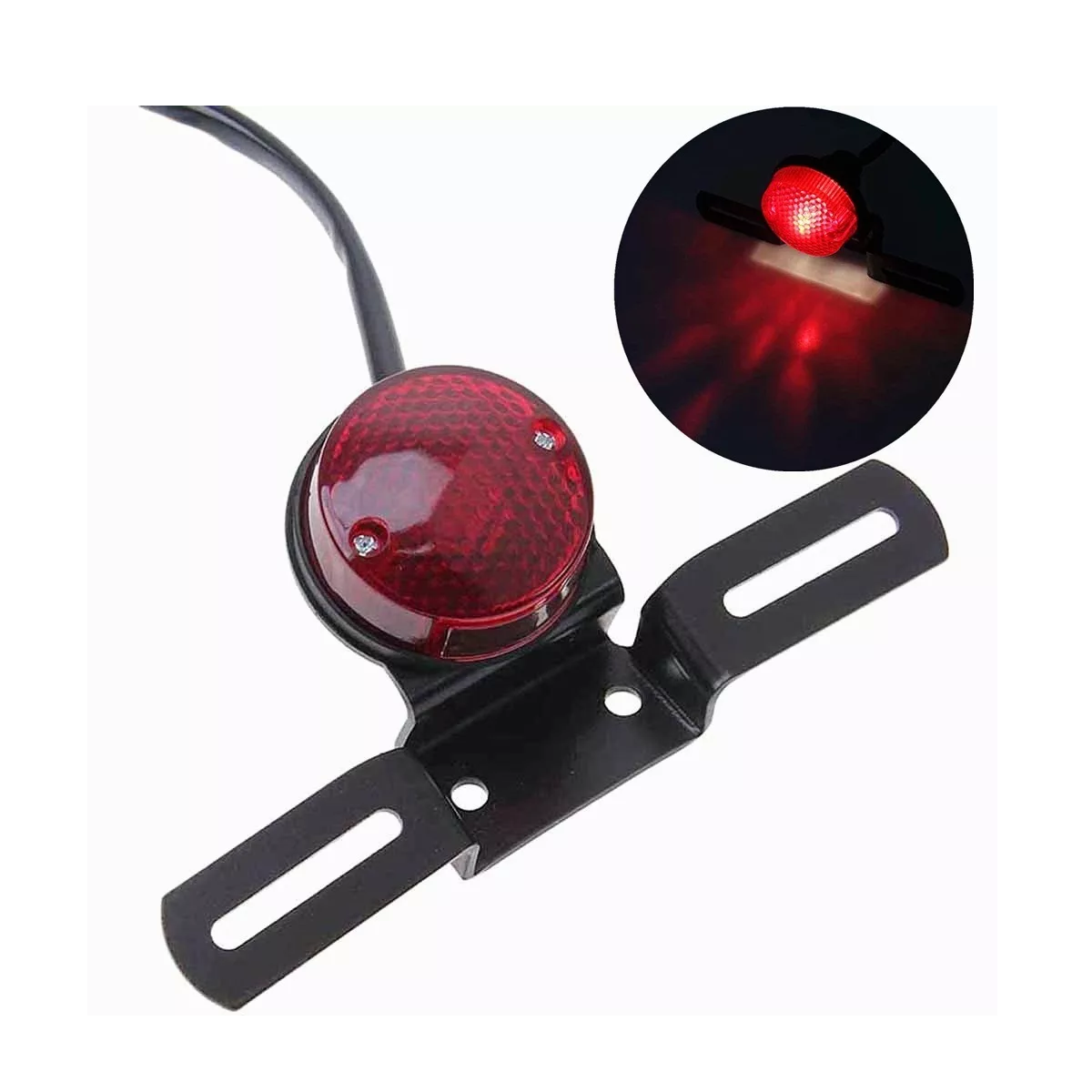 Foto 4 pulgar | Stop Porta Placa Luz de Freno Moto  Universal Led Eo Safe Imports Esi-8684 Negro