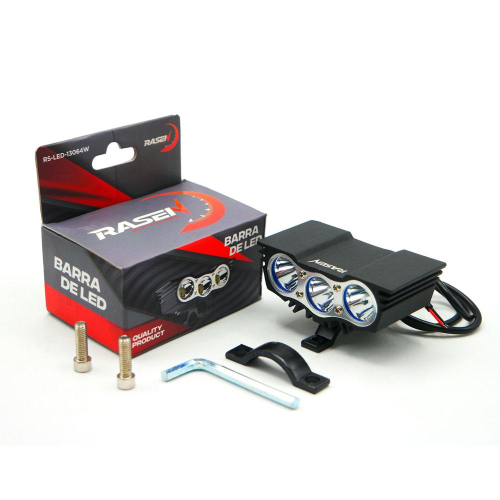 Foto 1 | Faro Auxiliar Led Tipo Halcon 3 Led Con Luz Blanca Alta, Baja Y Estrobo Para Motocicleta