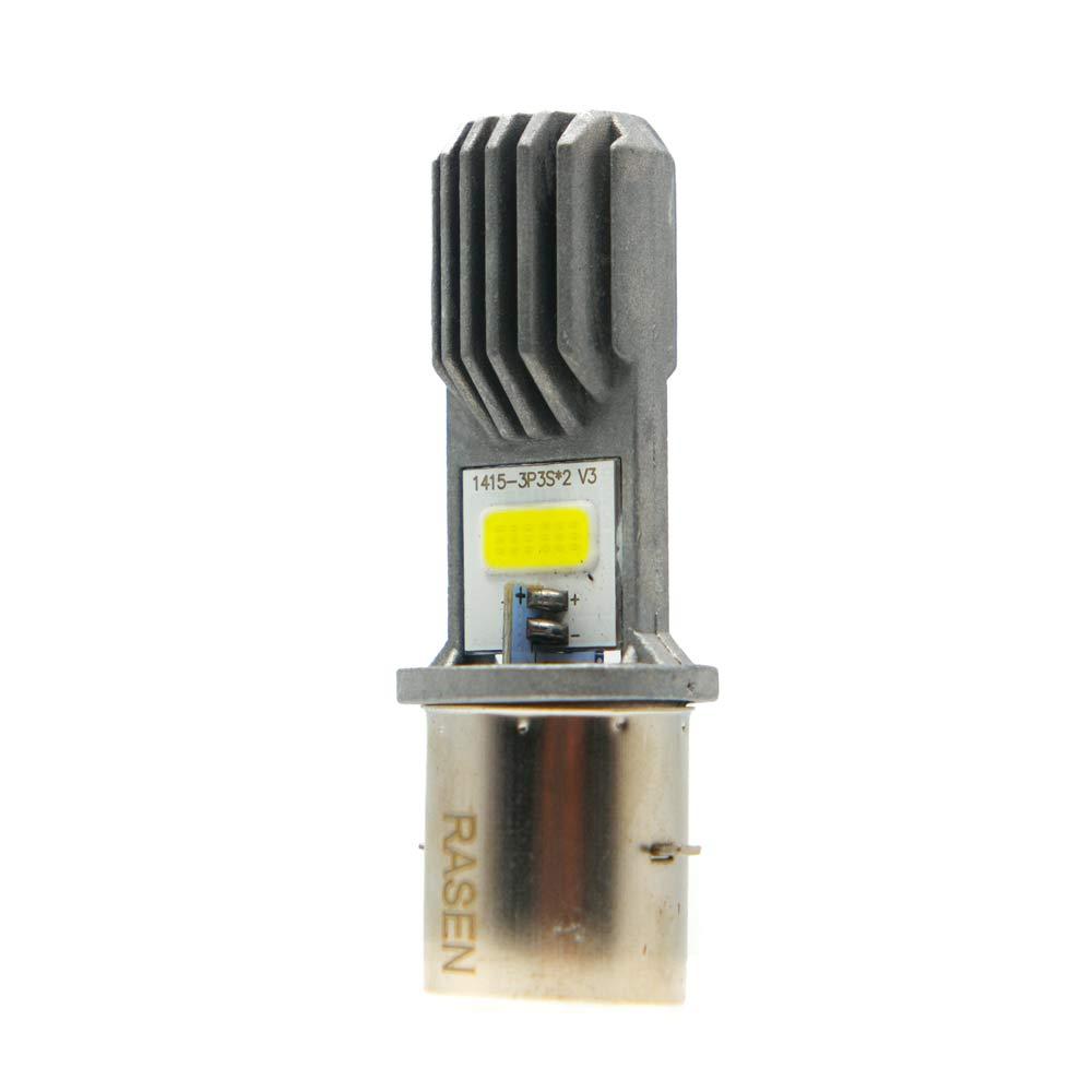 Foco De Faro Plata Led Premium Media Vuelta Para Motocicleta