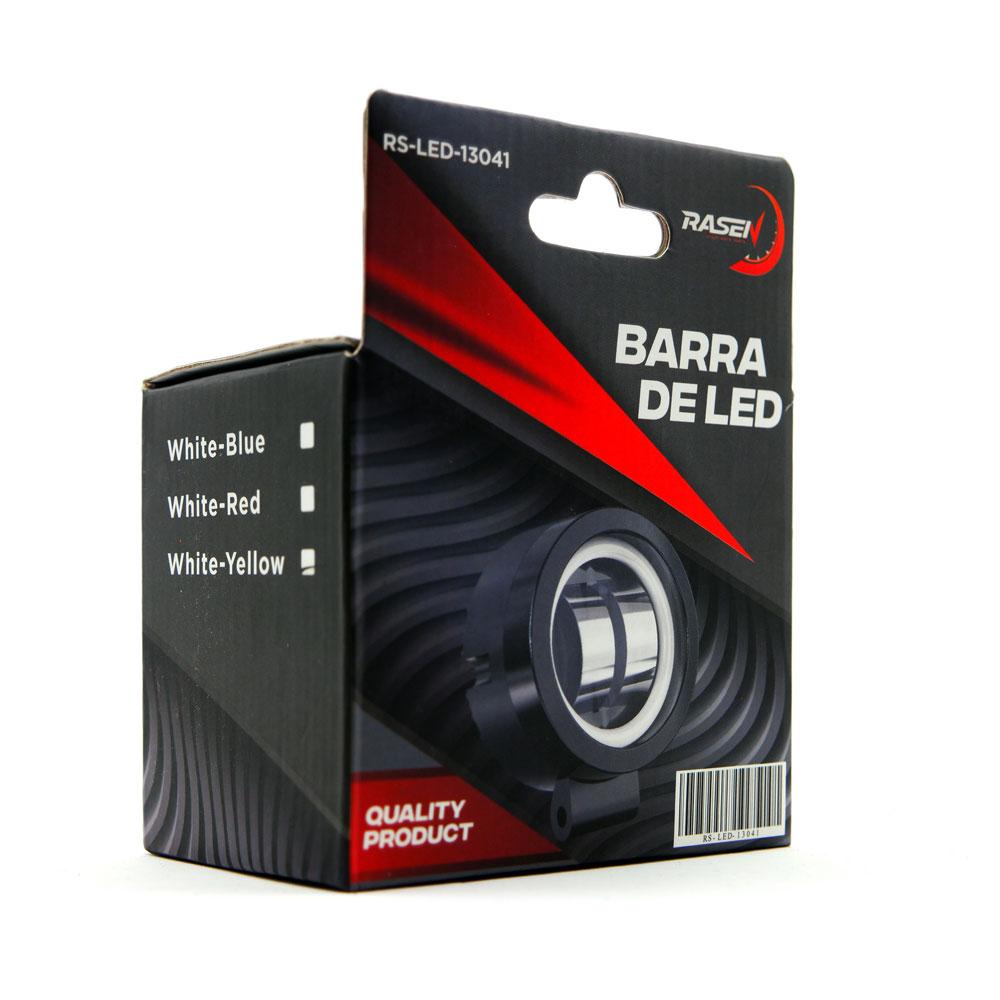 Foto 9 pulgar | Faro 2 Led Redondo Con Lupa Luz Blanca Fija Y Estrobo Opcional Para Motocicleta