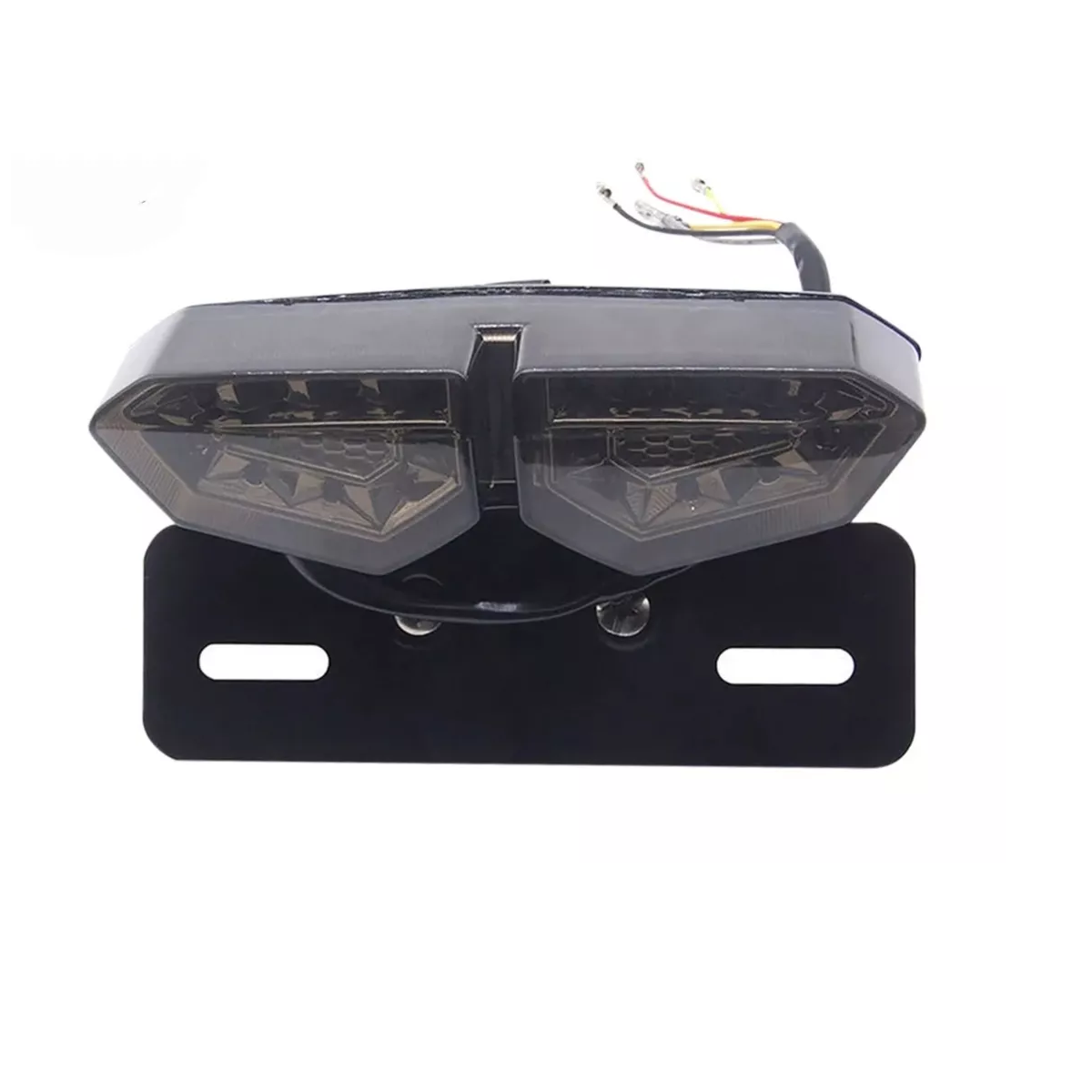 Led Stop Direccionales y Porta Placa para Motocicleta Universal  Eo Safe Imports Negro