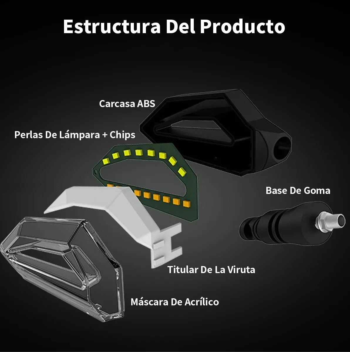 Foto 4 pulgar | Set 2 Faros Direccionales Eo Safe Imports ESI-4162 color Negro LED para Motocicleta