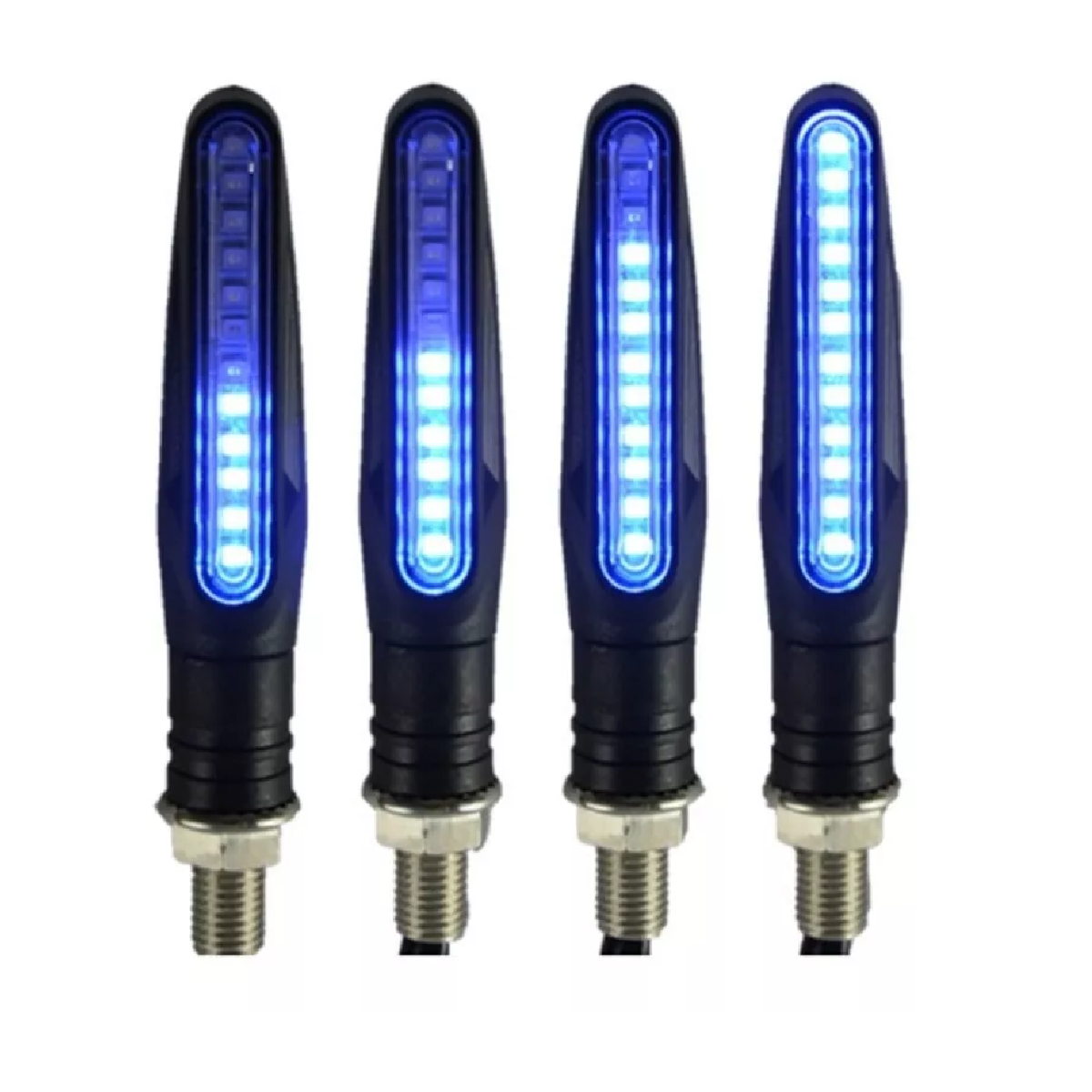 Foto 2 pulgar | Set Direccionales Led Secuencial Motocicleta Eo Safe Imports Esi-6134 color Azul 4 Piezas