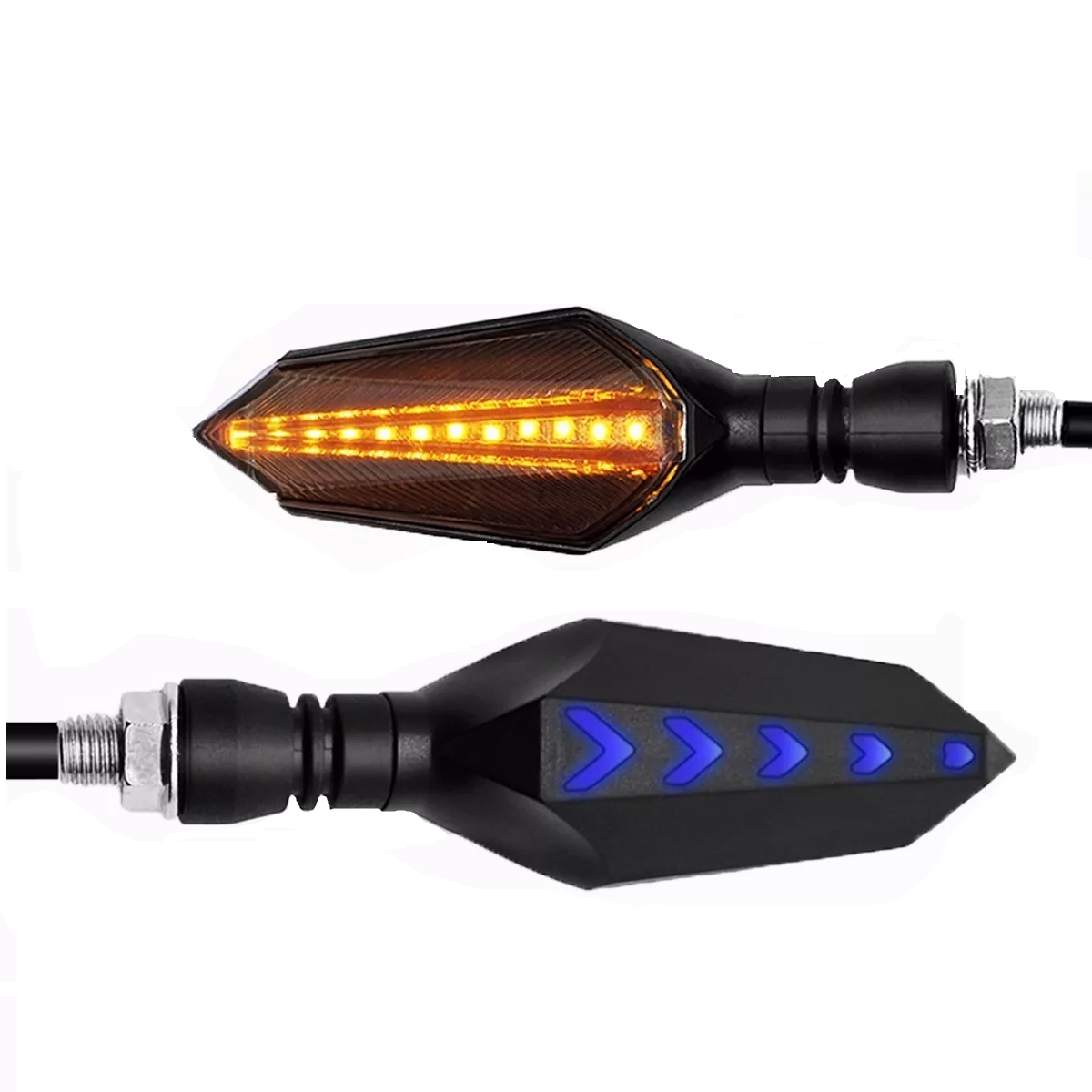 Luces De Señal De Giro Led Que Fluyen Para Motocicleta Eo Safe Imports Esi-6132 Amarillo/azul