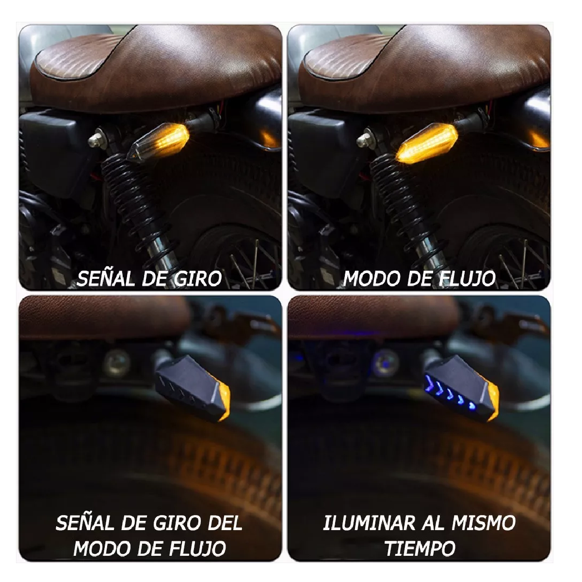 Foto 3 pulgar | Luces De Señal De Giro Led Que Fluyen Para Motocicleta Eo Safe Imports Esi-6132 Amarillo/azul