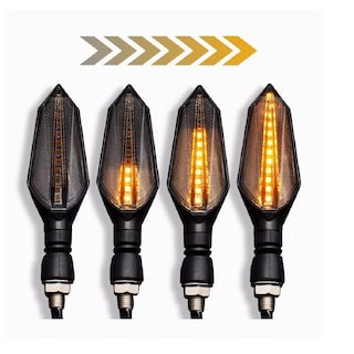 Foto 4 | Luces De Señal De Giro Led Que Fluyen Para Motocicleta Eo Safe Imports Esi-6132 Amarillo/azul