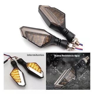 Foto 2 | Direccionales Focos Faros Led Motocicleta Neon Universal 2pz Esi-6124 Ambar / Blanco