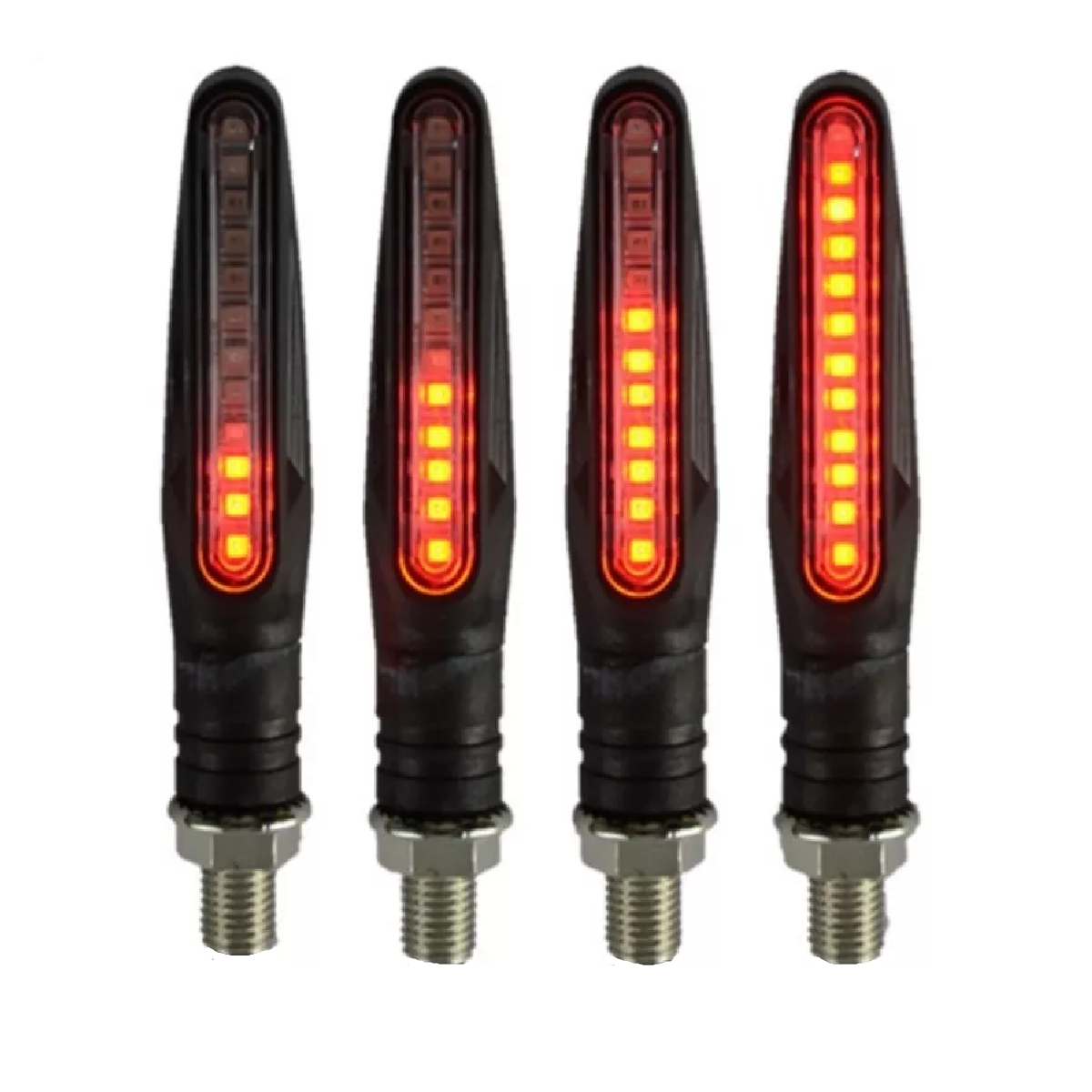 Set Direccionales Led Secuencial Motocicleta Eo Safe Imports Esi-6135 color Rojo 4 Piezas