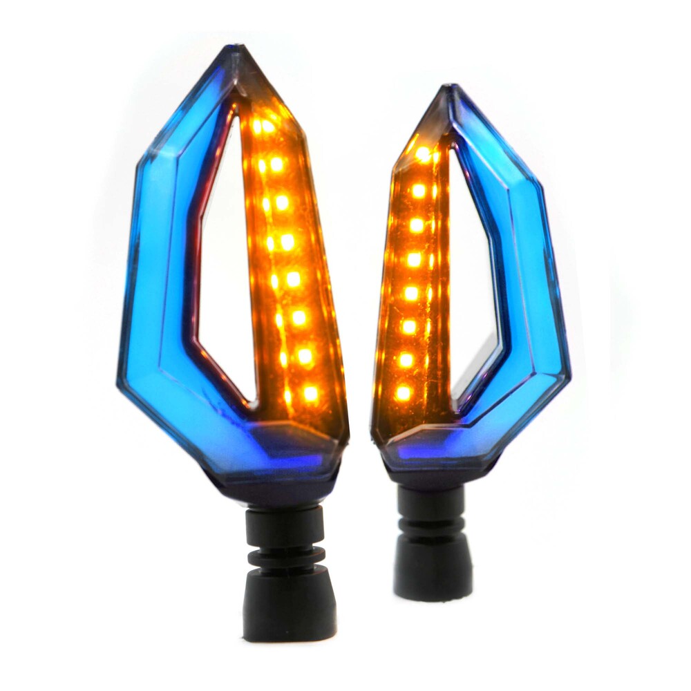 Foto 2 pulgar | Direccionales para Moto Rasen RS-DIR-0016Y-BU LED Bicolor Universal