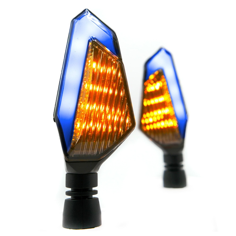 Foto 2 pulgar | Direccionales para Moto Rasen RS-DIR-0019Y-BU LED Bicolor Secuencial Universal