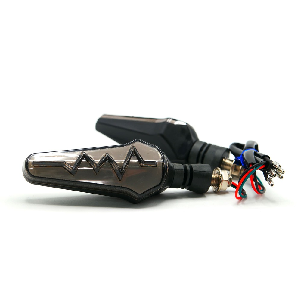 Foto 7 pulgar | Direccionales para Moto Rasen RS-DIR-0012Y-R LED Bicolor Secuencial Universal