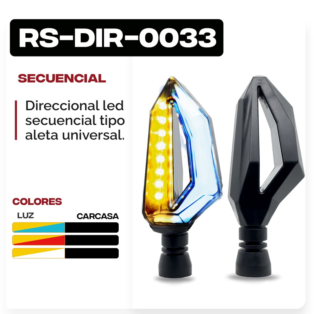 Foto 9 pulgar | Direccionales para Moto Rasen RS-DIR-0033Y-W color Amarillo y Blanco Universal 2 Piezas