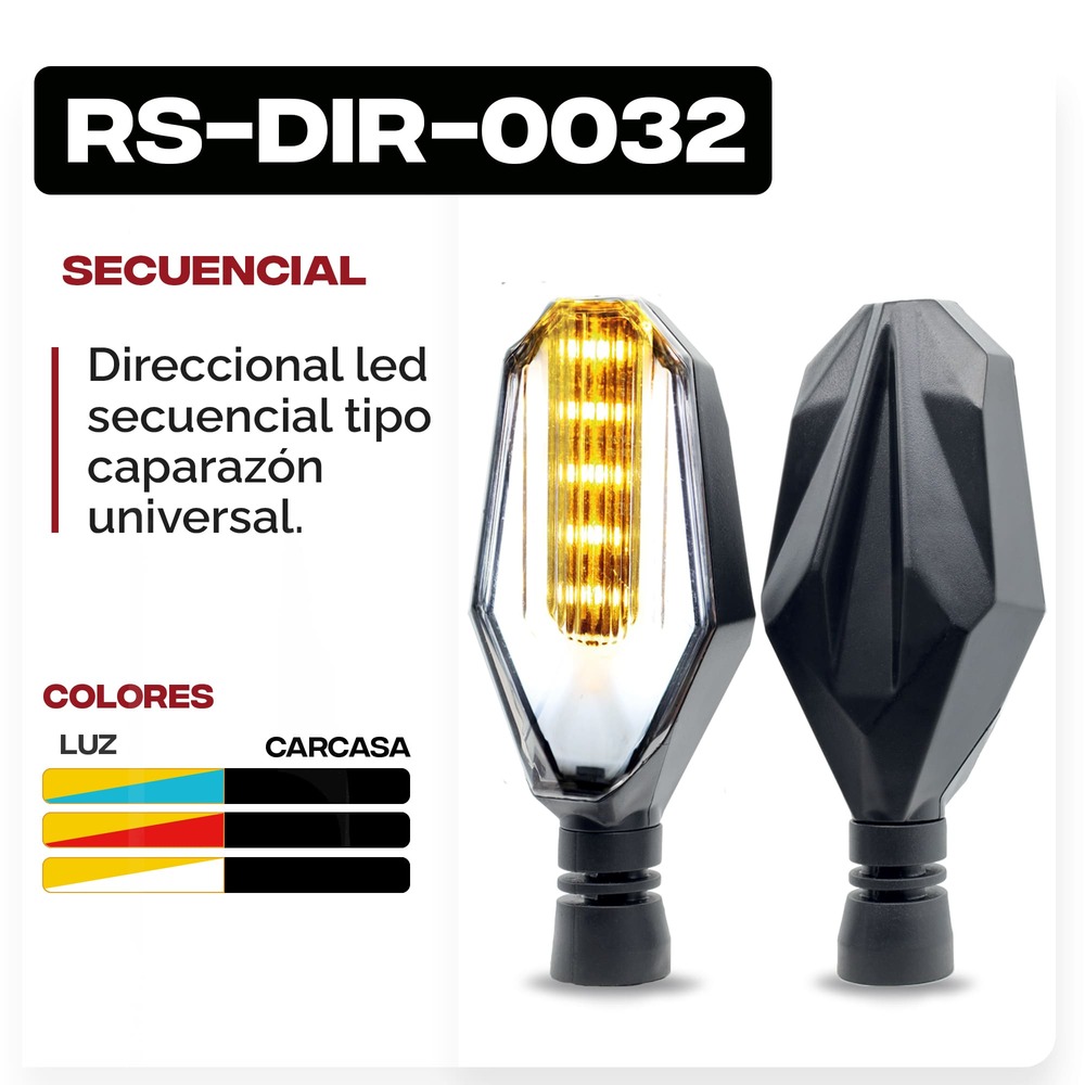 Foto 9 pulgar | Direccionales para Moto Rasen RS-DIR-0032Y-W Luz color Amarillo y Blanco Universal