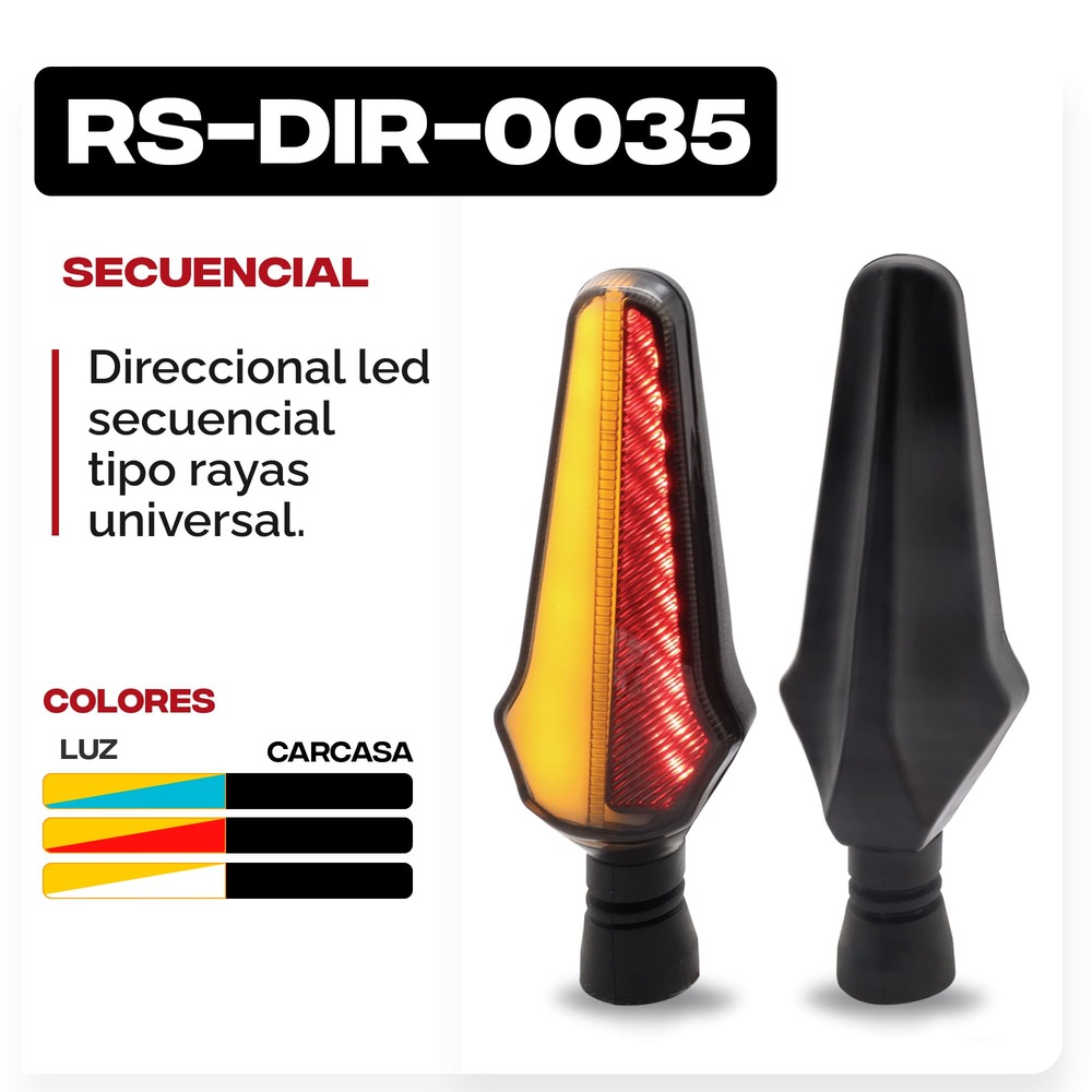 Foto 9 pulgar | Direccionales para Moto Rasen RS-DIR-0035Y-BU Luz color Azul y Amarillo Universal