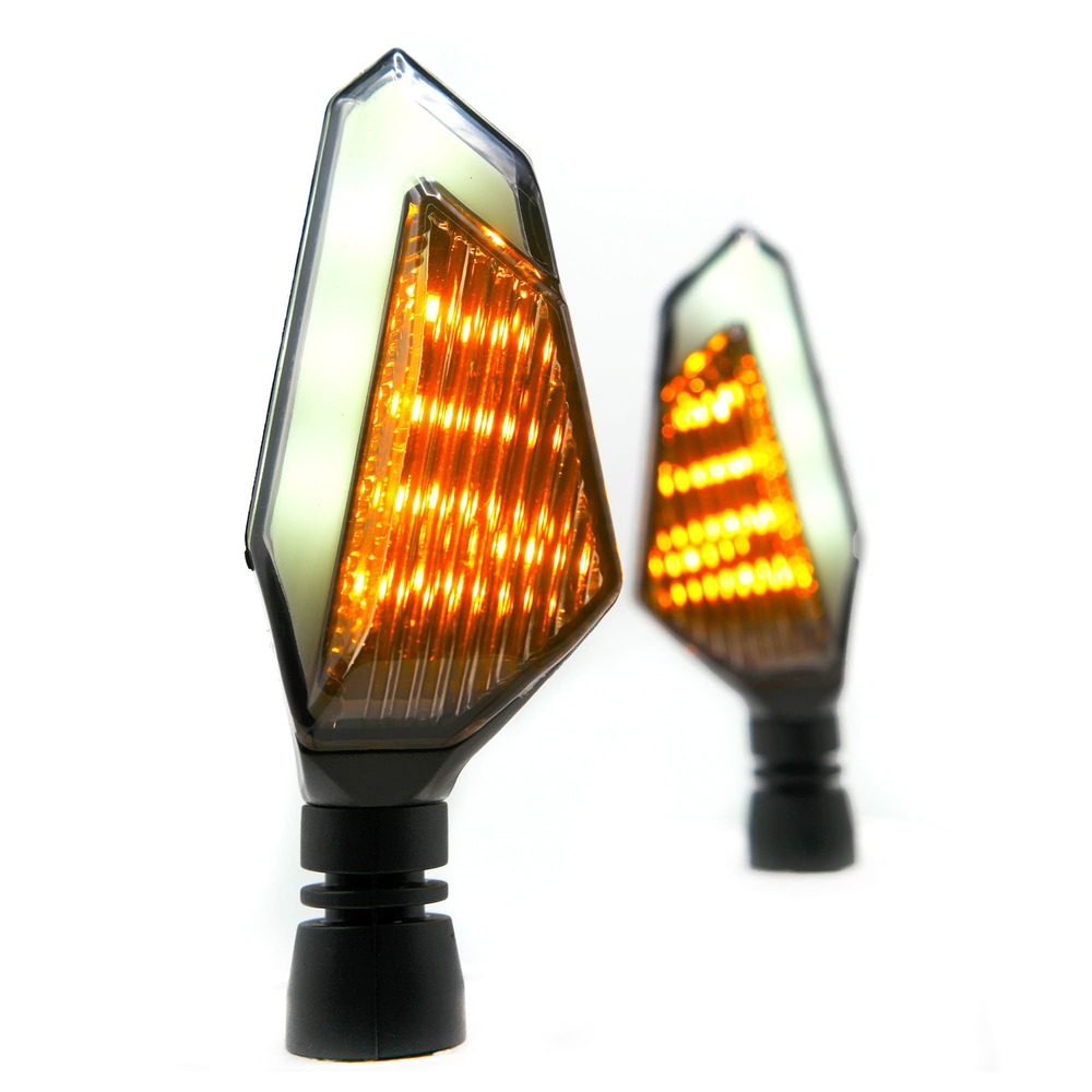 Foto 2 pulgar | Direccionales para Moto Rasen Universal Led Bi-color Amarillo/Blanco Secuencial