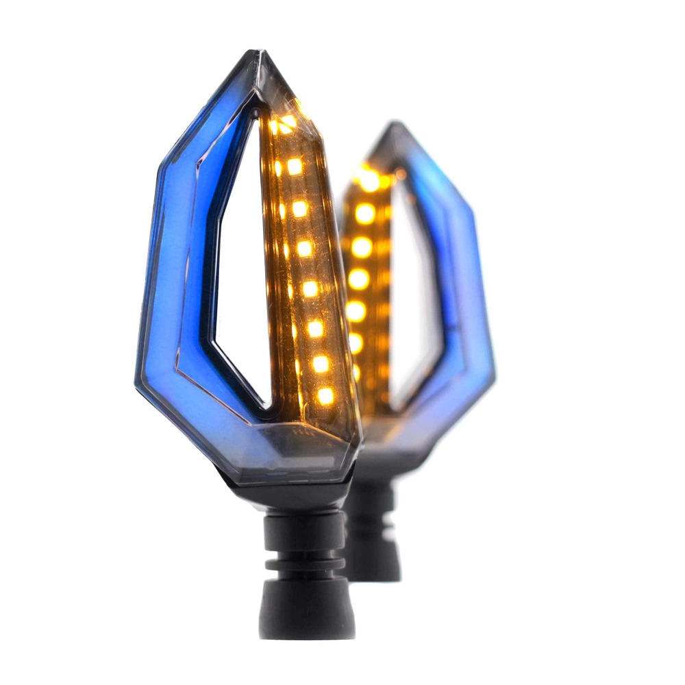 Direccionales para Moto Rasen RS-DIR-0033Y-BU Luz color Azul y Amarillo Universal